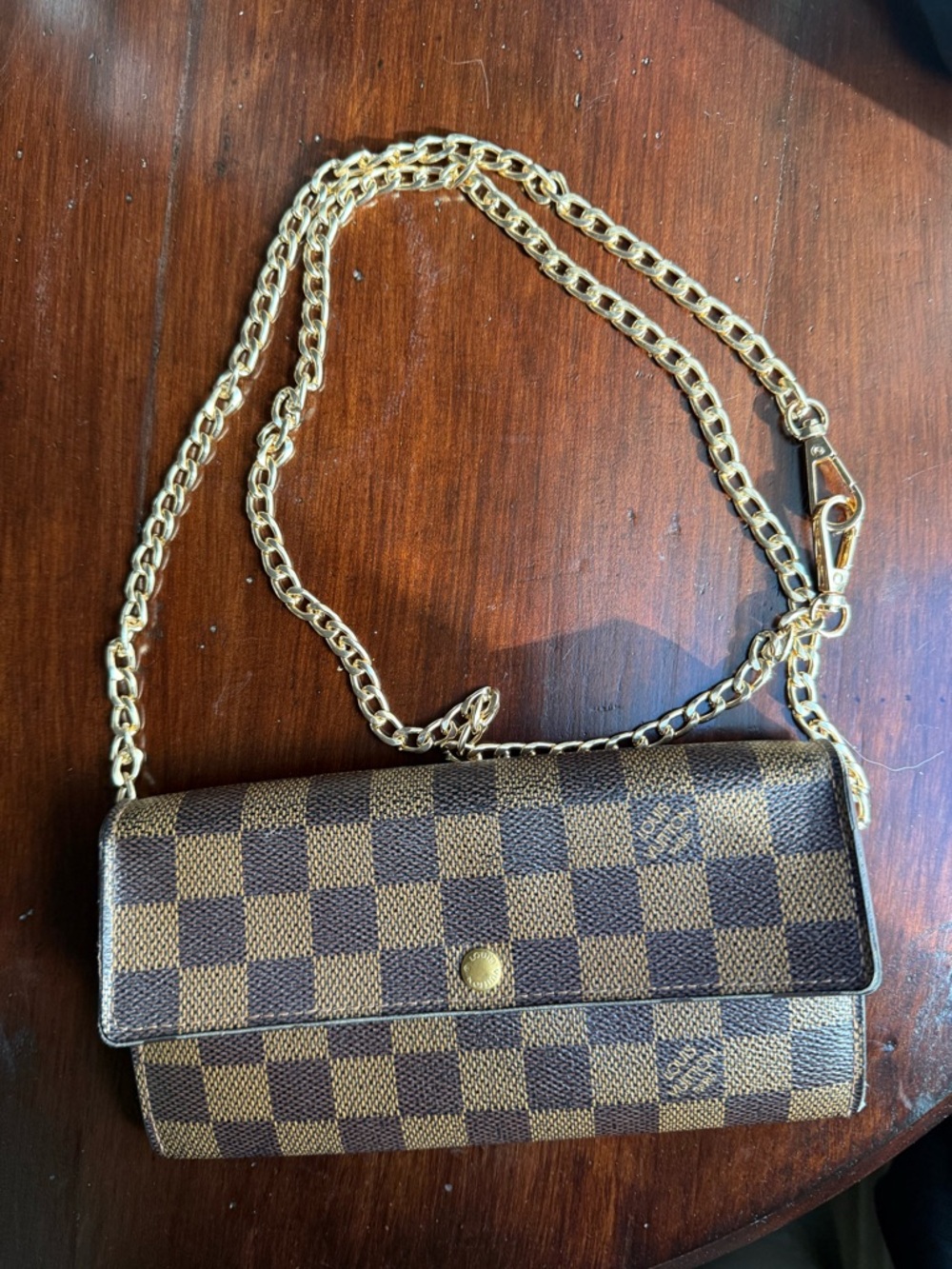 Louis Vuitton Damier Ebene Checkered Wallet